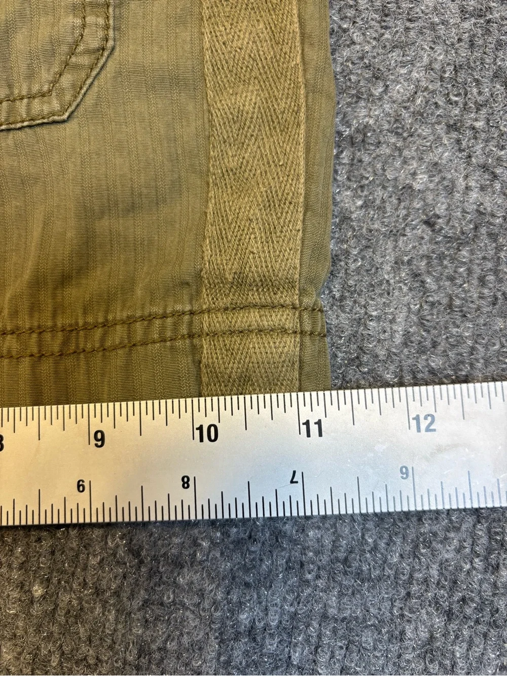 J.Crew Green Chino Shorts Size 12 City Fit Olive Utility Cargo Cotton Mid Rise